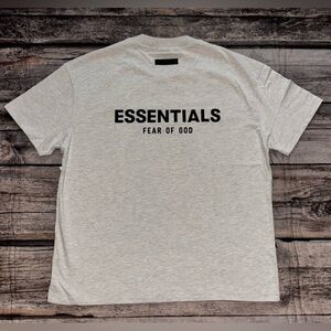 Fear Of God Essentials Light Oatmeal Tee size Large NEW